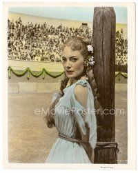 6c027 QUO VADIS color 8x10.25 still '51 great close up of beautiful Deborah Kerr tied to the stake!