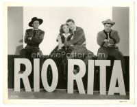 6c747 RIO RITA 8x10.25 still '42 Bud Abbott & Lou Costello, Carroll & Grayson sitting on title!