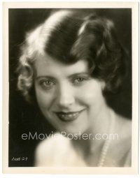 6c774 RUTH CHATTERTON 8x10.25 still '20s smiling portrait of the pretty star with pearl necklace!