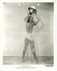 6c848 STAR FOR A NIGHT 8x10 key book still '36 sexy Joyce Compton in wacky outfit holding ball!