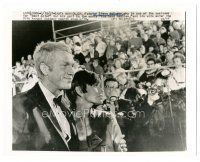 6c852 STEVE McQUEEN 7.25x9 news photo '67 at the Oscars with his wife, nominated for Best Actor!
