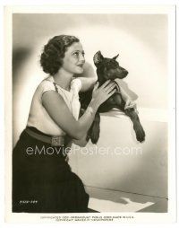 6c872 SYLVIA SIDNEY 8x10.25 still '32 the beautiful actress with her Doberman Pincer puppy!