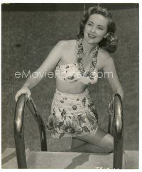 6c875 TANIS CHANDLER 7.5x9 still '45 at swimming pool in sexy bathing suit by Ernest A. Bachrach!