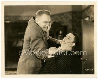 6c932 UNHOLY 3 8x10.25 still '30 Lon Chaney Sr. in death struggle with huge Ivan Linow!