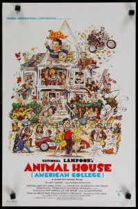 6d754 ANIMAL HOUSE English Belgian '78 John Belushi, Landis classic, art by Rick Meyerowitz!