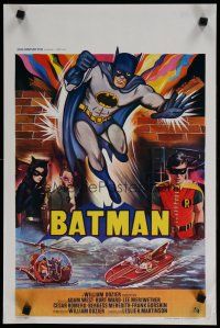 6d756 BATMAN English Belgian R70s DC Comics, great image of Adam West & Burt Ward w/villains!
