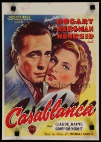 6d769 CASABLANCA Belgian '47 Humphrey Bogart, Ingrid Bergman, Curtiz classic!
