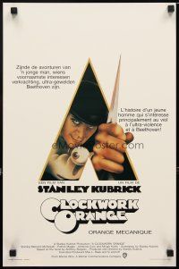 6d773 CLOCKWORK ORANGE Belgian '72 Stanley Kubrick classic, Philip Castle art of Malcolm McDowell!