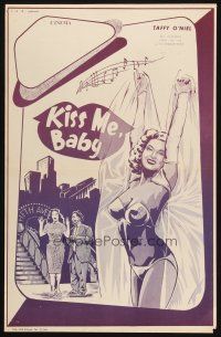 6d811 KISS ME BABY Belgian '63 Taffy O'Neil, Lili St. Cyr, art of super sexy burlesque dancer!