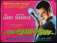 6d228 CABLE GUY DS British quad '96 Jim Carrey, Matthew Broderick, directed by Ben Stiller!