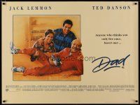 6d235 DAD British quad '89 Bysouth art of Jack Lemmon, Ted Danson & young Ethan Hawke!