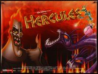 6d251 HERCULES DS British quad '97 Walt Disney Ancient Greece fantasy cartoon, villains!