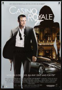 6d013 CASINO ROYALE video Canadian 1sh '06 cool image of Daniel Craig as James Bond!