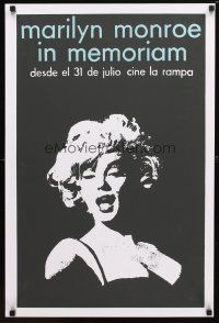 6d039 MARILYN MONROE IN MEMORIAM Cuban '90s Marilyn Monroe film festival, sexy silkscreen image!