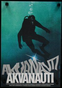 6d045 AQUANAUTS Czech 11x16 '79 Igor Voznesensky's Akvanavty, Jan Weber art of scuba diver!