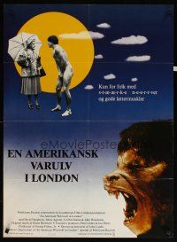 6d311 AMERICAN WEREWOLF IN LONDON Danish '81 David Naughton, Jenny Agutter, Griffin Dunne!