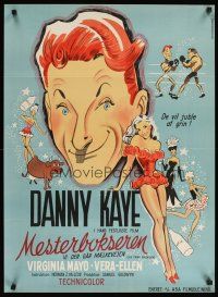 6d355 KID FROM BROOKLYN Danish R63 art of Danny Kaye, sexy Virginia Mayo & Vera-Ellen!