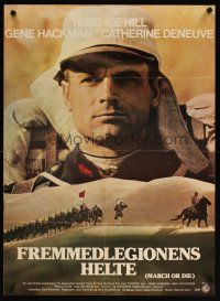 6d364 MARCH OR DIE Danish '76 Gene Hackman, Terence Hill in the French Foreign Legion!