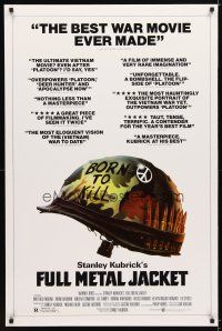 6d201 FULL METAL JACKET English 1sh '87 Stanley Kubrick Vietnam War movie, Castle art!