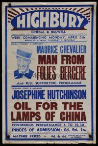 6d209 FOLIES-BERGERE/OIL FOR THE LAMPS OF CHINA English double crown '35 Maurice Chevalier!