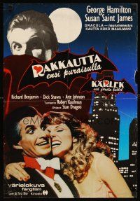 6d004 LOVE AT FIRST BITE Finnish '79 AIP, vampire George Hamilton as Dracula w/Susan Saint James!
