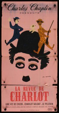 6d147 CHAPLIN REVUE French '60 Charlie comedy compilation, great artwork by Leo Kouper!