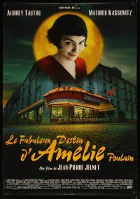 6d150 AMELIE French 23x32 '01 Jean-Pierre Jeunet, great close up of Audrey Tautou!