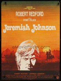 6d162 JEREMIAH JOHNSON French 23x32 '72 cool artwork of Robert Redford, directed by Sydney Pollack!