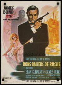 6d179 FROM RUSSIA WITH LOVE French 15x21 R70s Grinsson art of Sean Connery as James Bond 007!