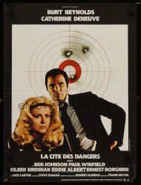 6d189 HUSTLE French 15x21 '76 Robert Aldrich, Burt Reynolds & sexy Catherine Deneuve by target!