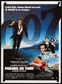 6d191 LICENCE TO KILL French 15x21 '89 Timothy Dalton as Bond, Carey Lowell, sexy Talisa Soto!