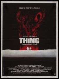 6d198 THING French 15x21 '82 John Carpenter, cool different art of alien terror!