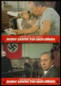 6d076 EVERYONE DIES IN HIS OWN COMPANY set of 5 German LCs '76 Alfred Vohrer, Hildegard Knef, WWII!