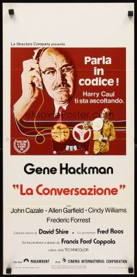 6d657 CONVERSATION Italian locandina '74 Gene Hackman is an invader of privacy, Coppola!