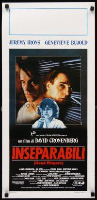 6d660 DEAD RINGERS Italian locandina '88 Jeremy Irons & Genevieve Bujold, David Cronenberg!