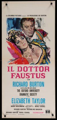 6d662 DOCTOR FAUSTUS Italian locandina '68 Elizabeth Taylor & director and star Richard Burton!