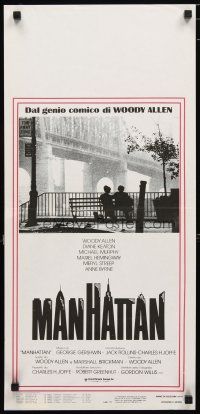 6d692 MANHATTAN Italian locandina '79 classic image of Woody Allen & Diane Keaton by bridge!