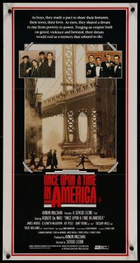 6d023 ONCE UPON A TIME IN AMERICA Aust daybill '84 Robert De Niro, directed by Sergio Leone!