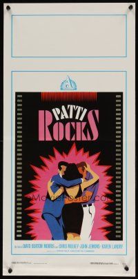 6d699 PATTI ROCKS Italian locandina '89 Mulkey, Jenkins, Karen Landry, cool love triangle art!