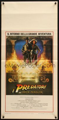 6d706 RAIDERS OF THE LOST ARK Italian locandina 1981 great art of adventurers Ford & Allen by Drew!