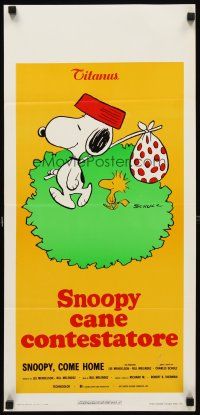 6d716 SNOOPY COME HOME Italian locandina '72 Peanuts, great Schulz art of Snoopy & Woodstock!