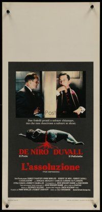 6d722 TRUE CONFESSIONS Italian locandina '81 priest Robert De Niro, detective Robert Duvall!