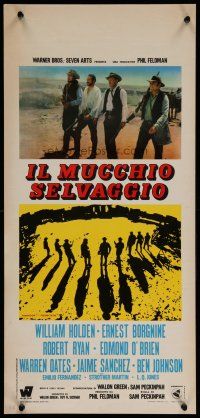 6d725 WILD BUNCH Italian locandina '69 Sam Peckinpah cowboy classic, William Holden & Borgnine!