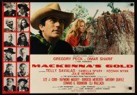 6d740 MacKENNA'S GOLD English Italian photobusta '69 Gregory Peck & Julie Newmar w/rifle!