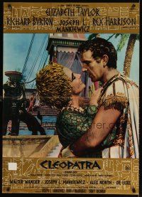 6d641 CLEOPATRA Italian 27x37 pbusta '64 romantic image of Richard Burton & Elizabeth Taylor!
