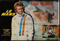 6d642 LE MANS English Italian 26x38 pbusta '71 great images of race car driver Steve McQueen!