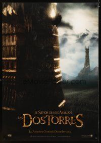 6d064 LORD OF THE RINGS: THE TWO TOWERS teaser DS Mexican poster '02 Jackson & J.R.R. Tolkien epic!