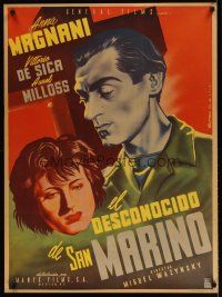 6d068 UNKNOWN MEN OF SAN MARINO Mexican poster '46 Lo Sconosciuto di San Marino, Anna Magnani
