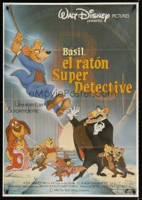 6d105 GREAT MOUSE DETECTIVE Spanish '86 Walt Disney's crime-fighting Sherlock Holmes rodent cartoon!
