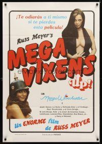 6d114 UP! Spanish R87 Russ Meyer, sexy barely-dressed Margo Winchester wearing helmet!